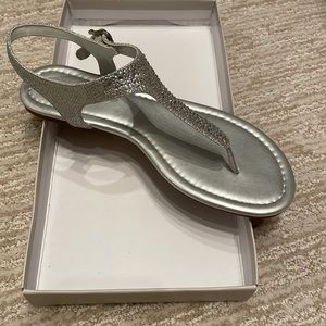 Bandolino silver sandals